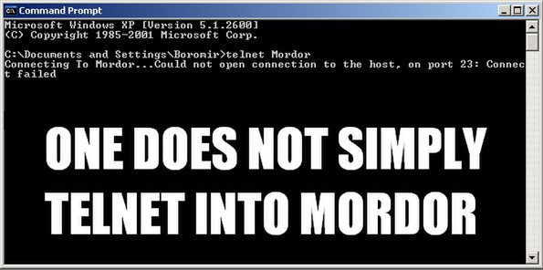 one-does-not-simply-telnet-into-mordor